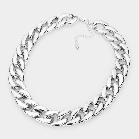 Jewelry - NEW Silver Bold Chunky CCB Chain Necklace